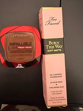 Too Faced Born This Way Soft Matte Foundation (SABLE)& INFALLIBLE 24hour
